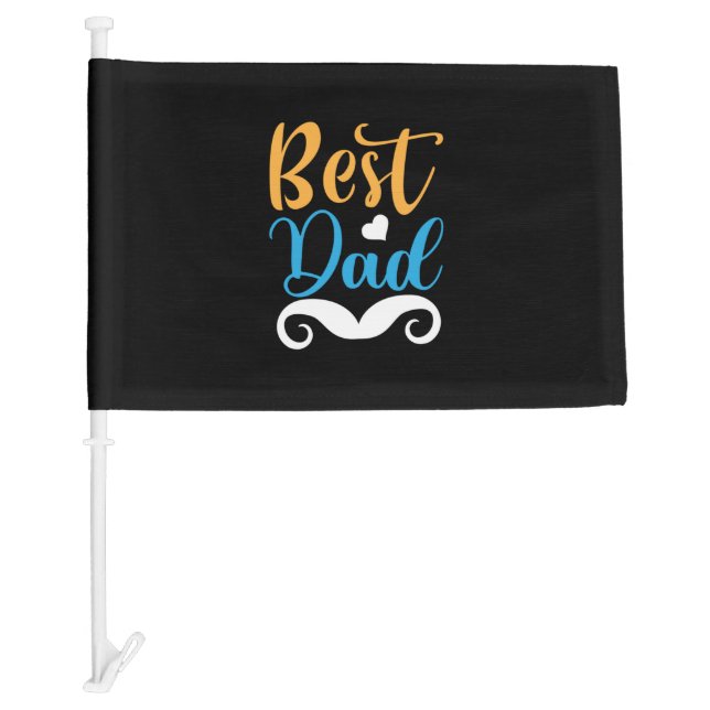 Daddy Gift Best Dad Car Flag (Front)
