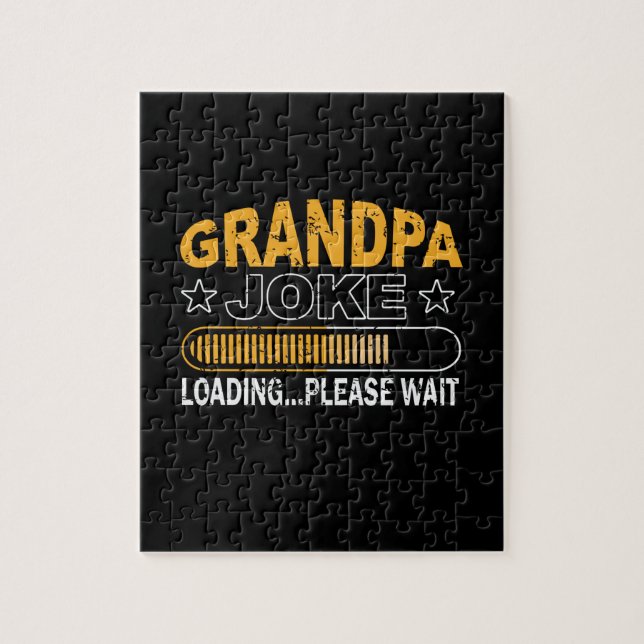 Daddy Gift Grandpa Loading Please Jigsaw Puzzle (Vertical)
