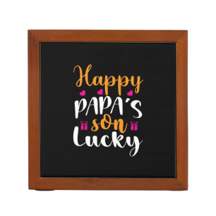Daddy Gift Happy Papa's Son Lucky Desk Organizer