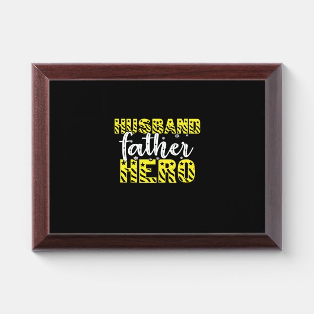 Daddy Gift Husband Father Hero Award Plaque (Horizontal)