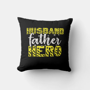Daddy Gift Husband Father Hero Throw Pillow