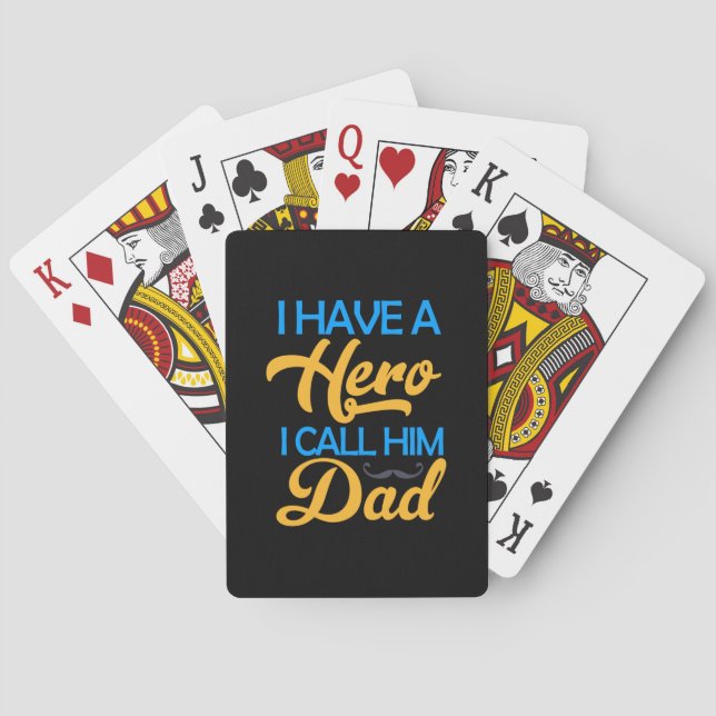 Daddy Gift I Call Him Dad Poker Cards (Back)