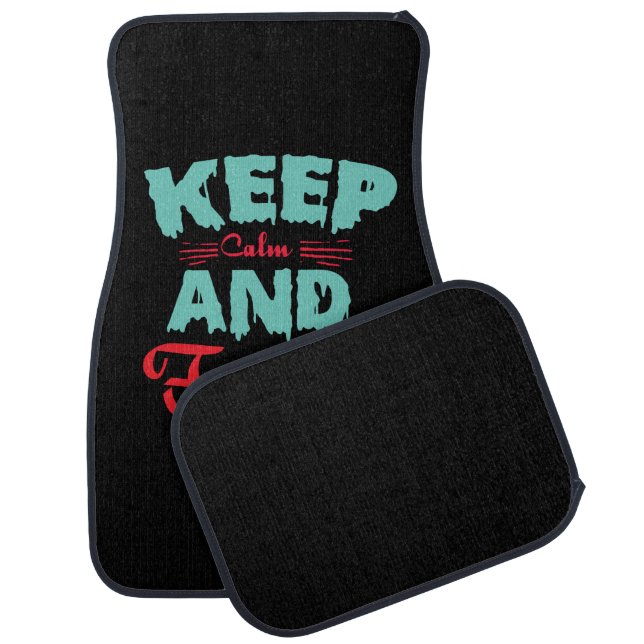 Daddy Gift Keep Calm And Father On Car Floor Mat (Set)