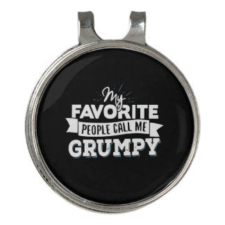 Daddy Gift My Favorite People Call Me Grumpy Golf Hat Clip
