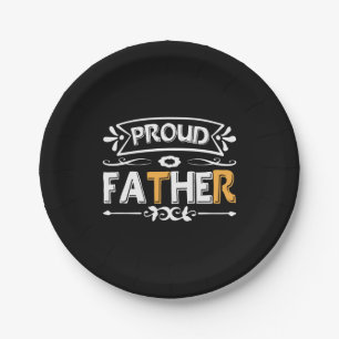 Daddy Gift Proud Father Paper Plates