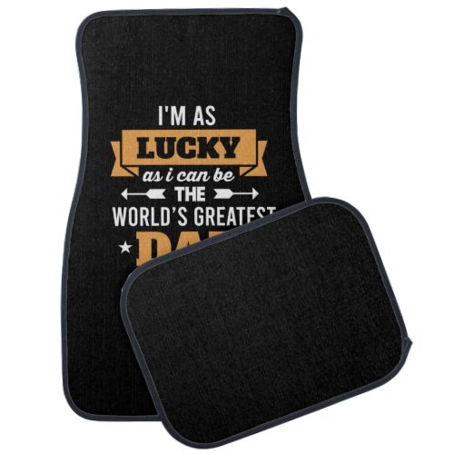 Daddy Gift The Worlds Greatest Dad Belongs To Me Car Floor Mat