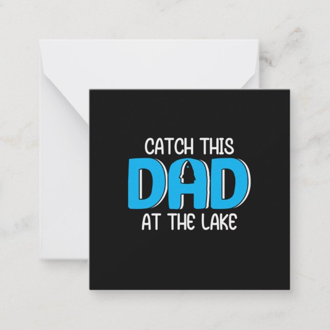 Daddy Gift This Dad At The Lake Note Card (Front)