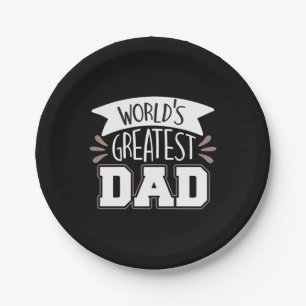 Daddy Gift World's Greatest Dad Paper Plates