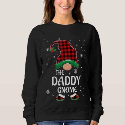 Daddy Gnome Buffalo Plaid Matching Family Christma Sweatshirt