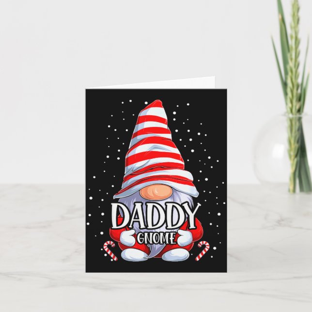 Daddy Gnome Christmas Pajamas Matching Family Grou Card (Front)