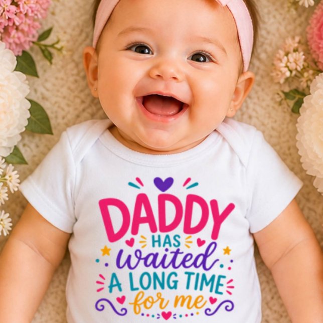 Daddy Has Waited Colorful Baby Bodysuit (Creator Uploaded)