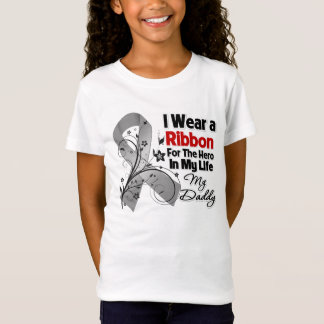 Daddy Hero in My Life Brain Cancer T-Shirt