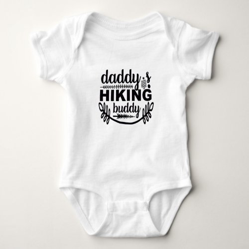 daddy hiking buddy baby bodysuit