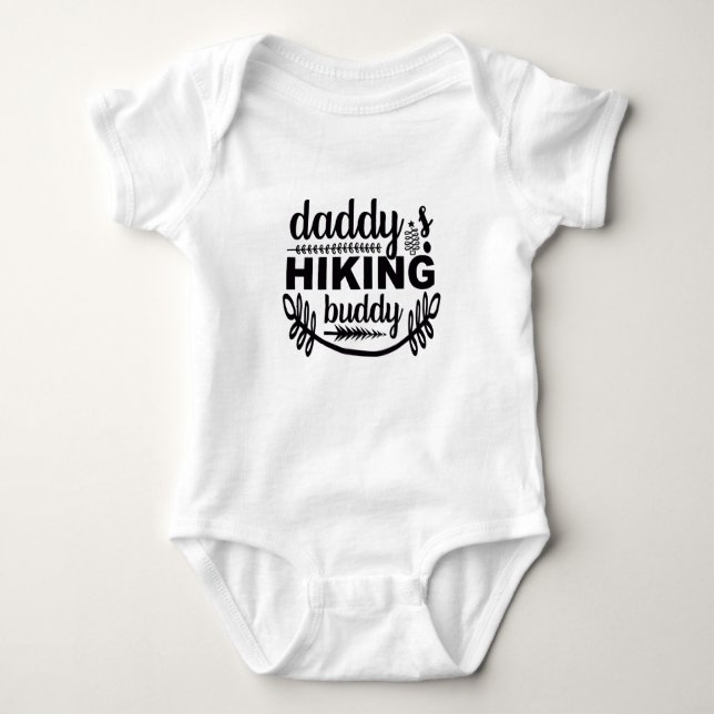 daddy hiking buddy baby bodysuit (Front)