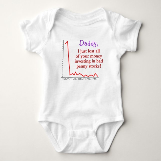 "Daddy, I just lost all of your money ..." Baby Bodysuit (Front)
