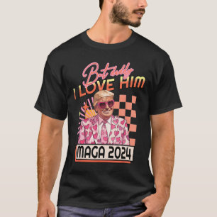 Daddy I Love Him Maga 2024 Donald Trump Back 4th O T-Shirt