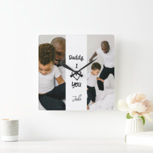 Daddy, I Love You Personalized Photo Wall Clock