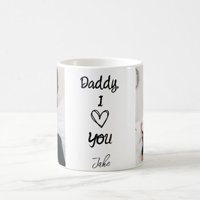 Daddy, I Love You | Personalized Photos Mug (Center)