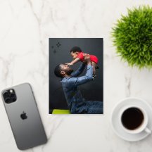 Daddy I Love You Photo Folded Foil Greeting Card