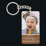 Daddy I Love You Rustic Wood Effect Photo Keychain<br><div class="desc">Surprize your Dad with a photo keychain keepsake, featuring a single photo, the text 'DADDY (can be changed to any name.) I love you, and who it is from' on a wood effect background. Would make a great gift for fathers day or birthday. the text font styles, size and color...</div>