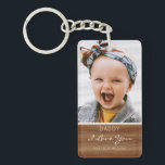 Daddy I Love You Rustic Wood Effect Photo Keychain<br><div class="desc">Surprize your Dad with a photo keychain keepsake, featuring a single photo, the text 'DADDY (can be changed to any name.) I love you, and who it is from' on a wood effect background. Would make a great gift for fathers day or birthday. the text font styles, size and color...</div>