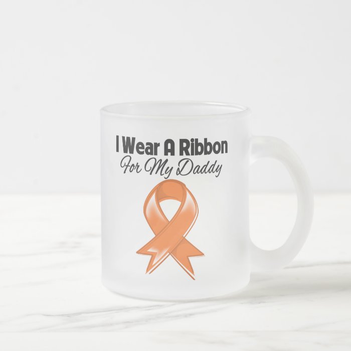 Daddy  I Wear Orange Ribbon Stylish Coffee Mugs