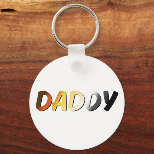 Daddy in Bear Pride Colors – Bold Gay Bear Design Keychain