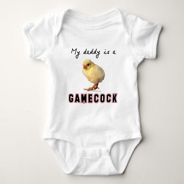 Daddy is a gamecock baby bodysuit (Front)