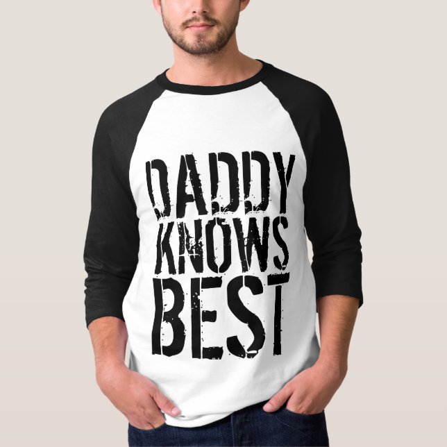 DADDY KNOWS BEST Vintage Men's T-Shirts (Front)
