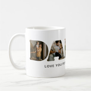 DADDY Letter Photo Collage Father's Day Coffee Mug