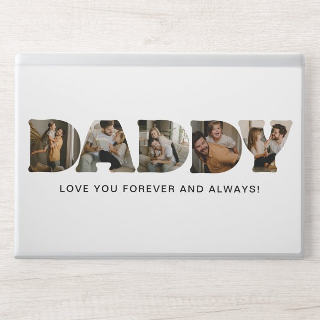 DADDY Letter Photo Collage Father's Day  HP Laptop Skin (Front)