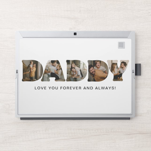 DADDY Letter Photo Collage Father's Day  HP Laptop Skin (Front)