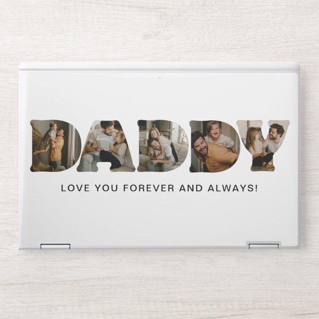 DADDY Letter Photo Collage Father's Day  HP Laptop Skin (Front)