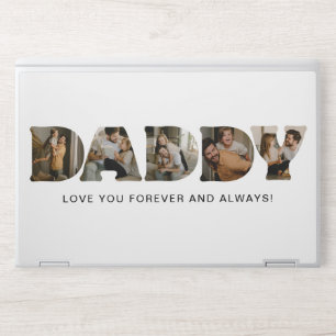 DADDY Letter Photo Collage Father's Day HP Laptop Skin