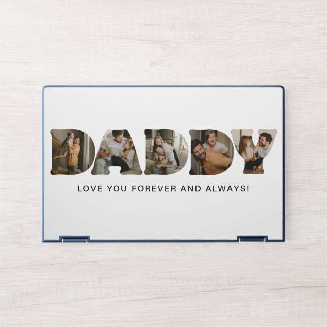 DADDY Letter Photo Collage Father's Day  HP Laptop Skin (Front)