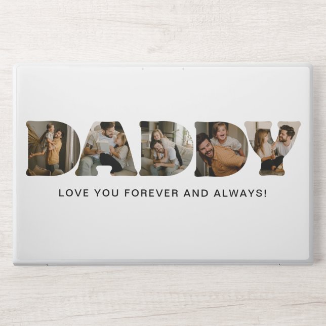 DADDY Letter Photo Collage Father's Day  HP Laptop Skin (Front)