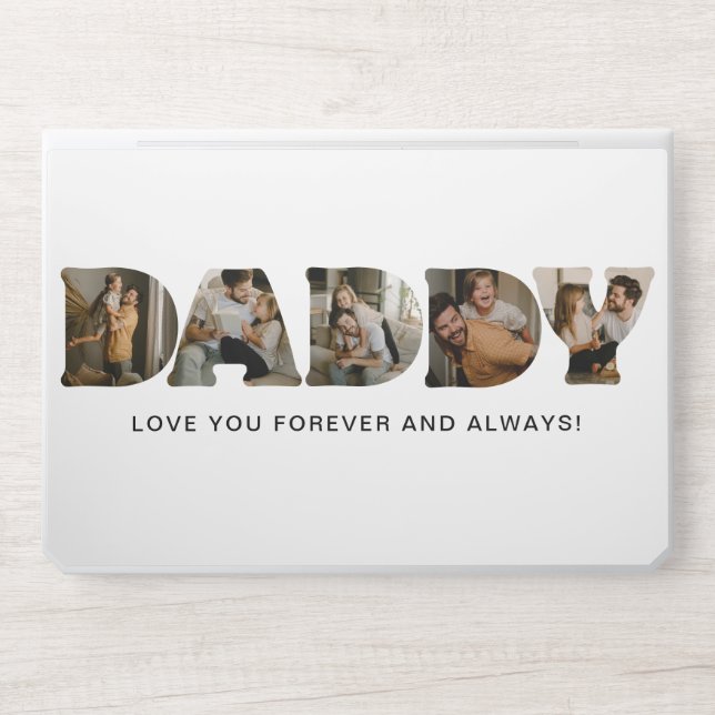 DADDY Letter Photo Collage Father's Day  HP Laptop Skin (Front)