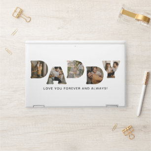 DADDY Letter Photo Collage HP Laptop Skin