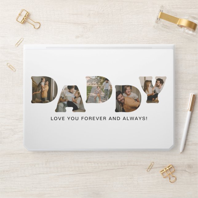 DADDY Letter Photo Collage HP Laptop Skin (Desk)