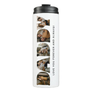 DADDY Letter Photo Collage Thermal Tumbler