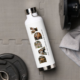 DADDY Letter Photo Collage Water Bottle