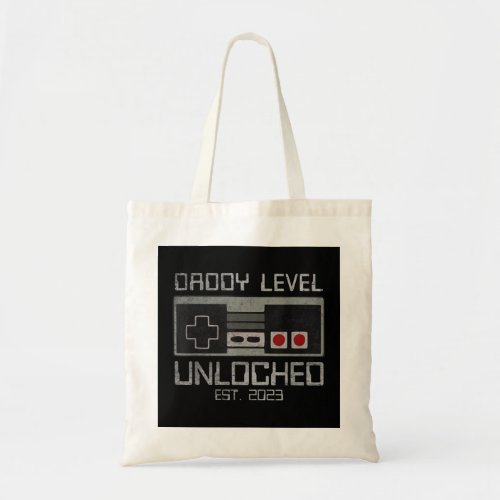 Daddy Level Unlocked 2023 Leveled Up To Dad Future Tote Bag