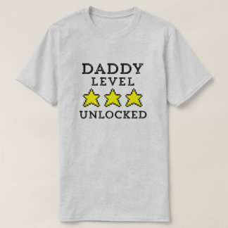 Daddy level unlocked shirt funny gaming t-shirt