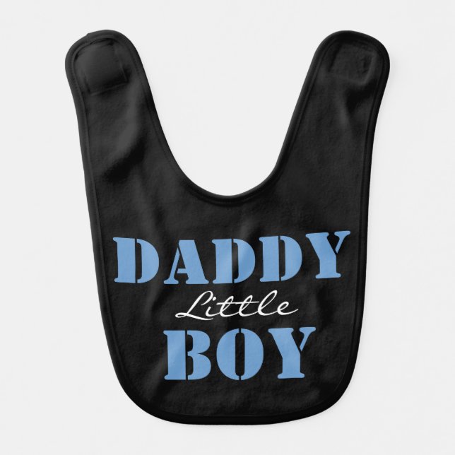 Daddy Little Boy Baby Bib (Front)