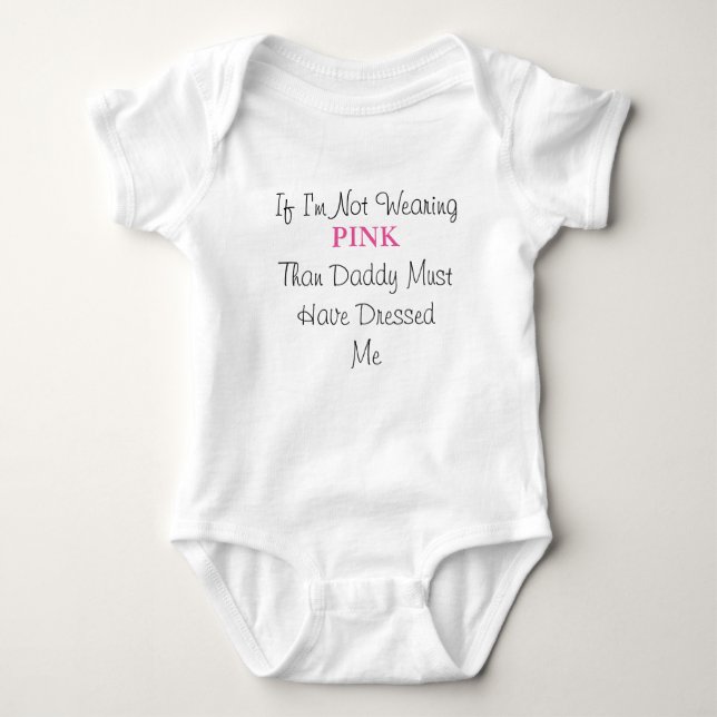 Daddy Little Girl Baby Bodysuit (Front)