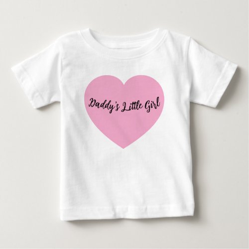 Daddy Little Girl Pink Heart Baby Toddler T-shirt
