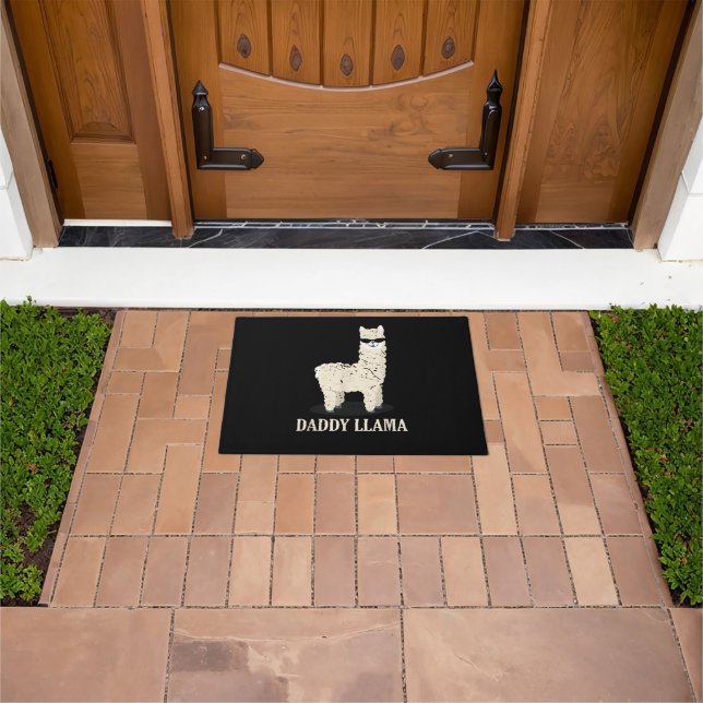 Daddy Llama Alpaca Funny Animal Lover Doormat (Outdoor)