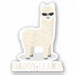 Daddy Llama Alpaca Funny Animal Lover Sticker