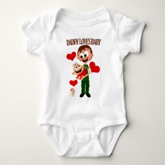 Daddy Loves Baby - Baby Bodies 01 - White