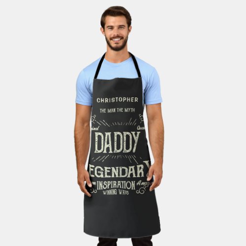 Daddy Man Myth Legend Funny Vintage Apron